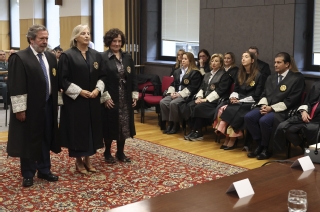 La presidenta de la Audiencia Provincial durante el acto